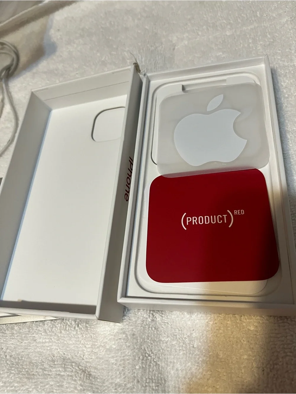 (Empty) Apple iPhone Red with Apple AirPods White Box